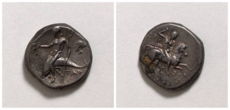 Taras silver denarius coin