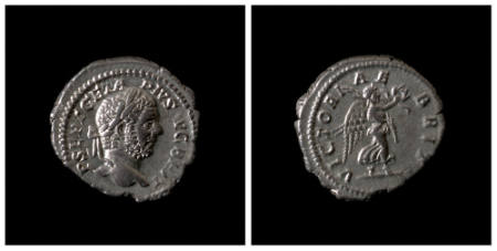Septimus Geta silver denarius (coin)