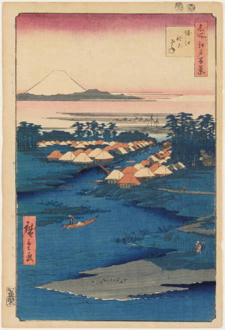 Horie, Nekozane, #96 from the series: The 100 Views of Edo