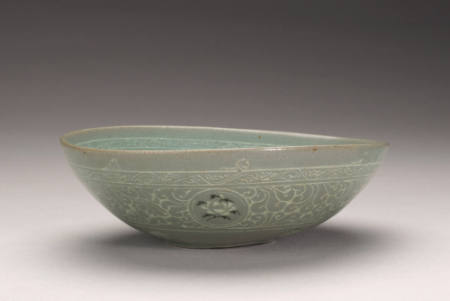 Bowl with inlaid designs