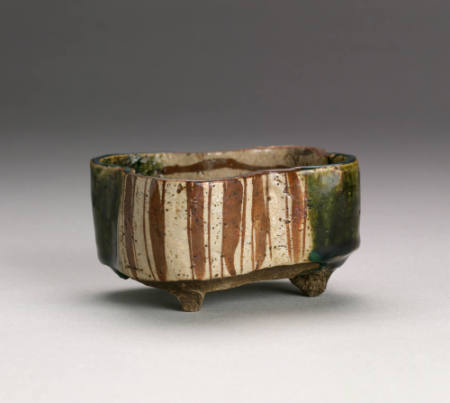 Small side dish (mukozuke), Mino ware, Oribe type