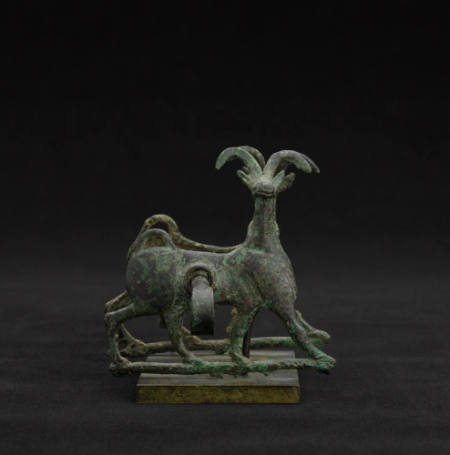 Horse bit in the form of a pair of wild goats
