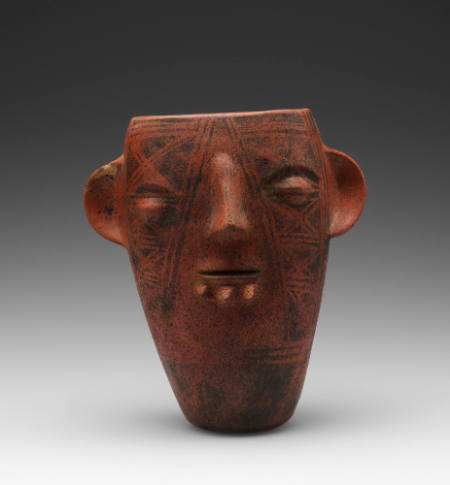 Anthropomorphic face jar
