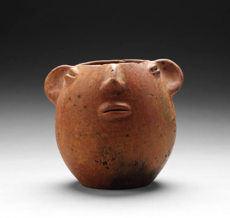 Anthropomorphic face jar