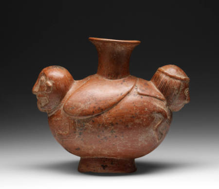 Two-headed footed effigy vessel
