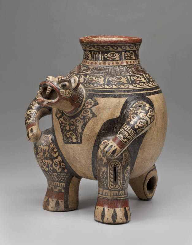 Jaguar effigy jar