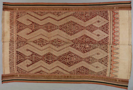 Pilih-style pua kumbu ceremonial hanging with serpent pattern