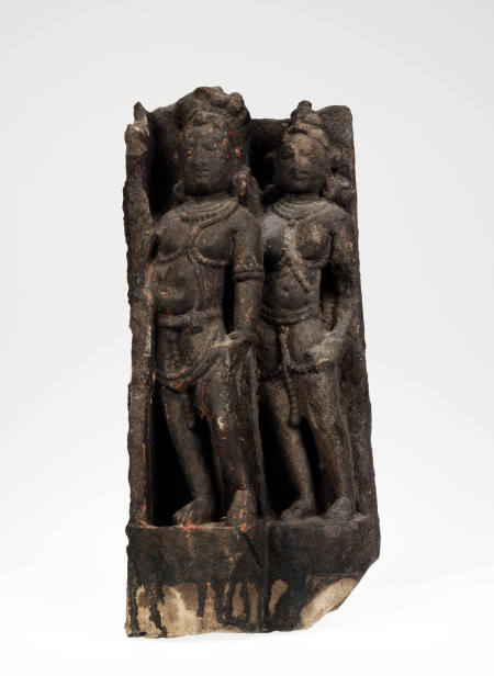 Attendant figures; fragment of a stele
