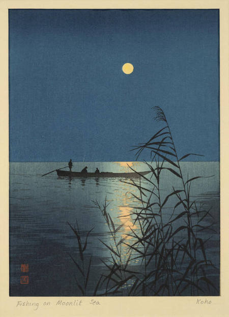 Fishing on Moonlit Sea
