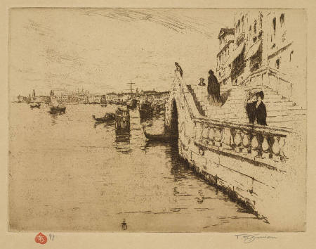 Marble Stairs to the Canal, Venice
