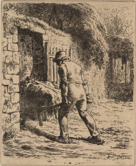 Le Brouetteur (A man pushing a wheelbarrow)
