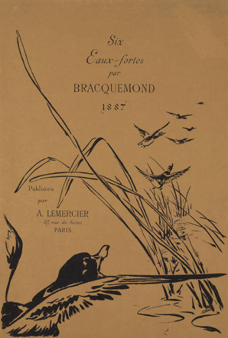 Title Page for Portfolio: "Six Eaux-fortes par Bracquemond 1887"