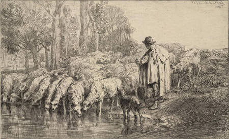 L'Abreuvior aux Moutons (Sheep Drinking)