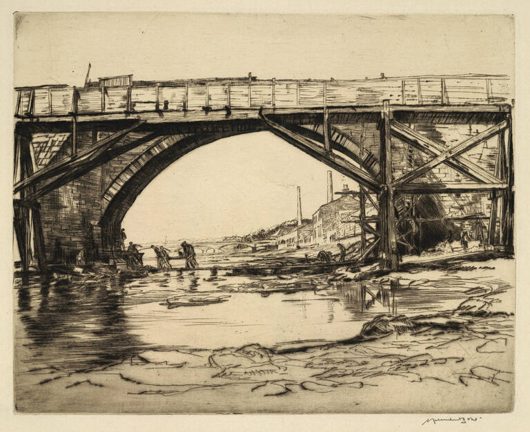 Repairing the Auld Brig, Ayr
