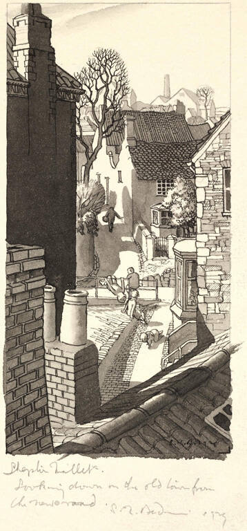 Shepton Mallet looking down on the old town from the new road