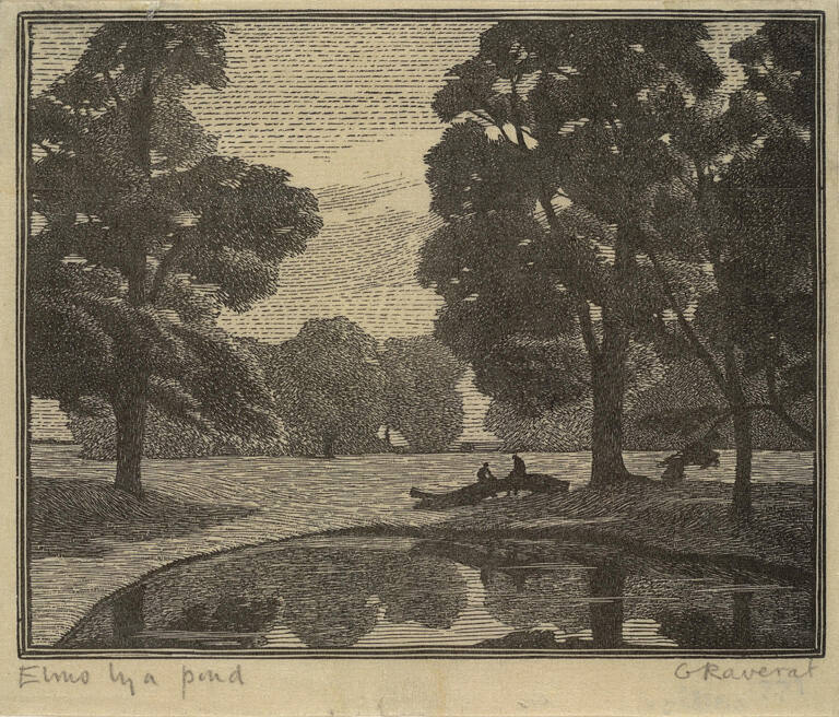 Elms by a Pond