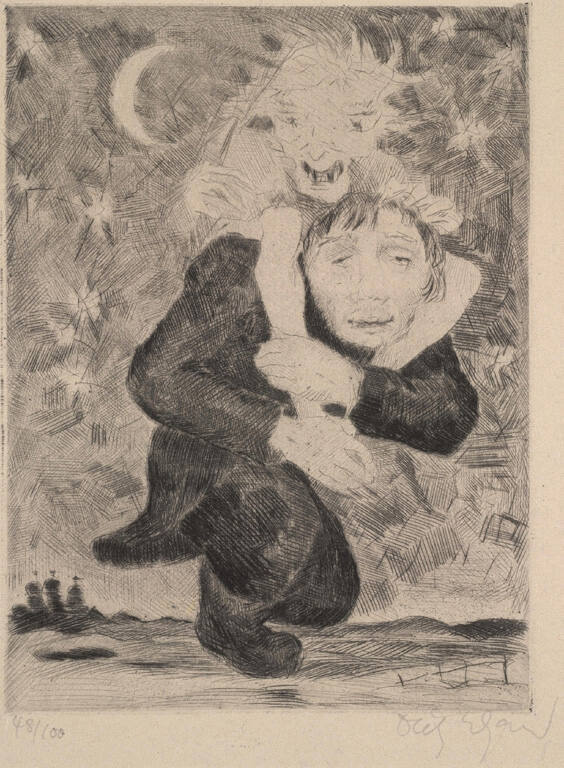 Untitled (man with demon on his back)