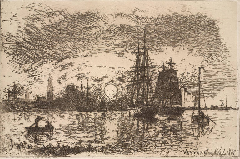 Soleil Couchant--Port d'Anvers