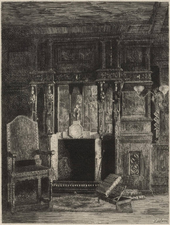 Cheminée de la galerie de chêne