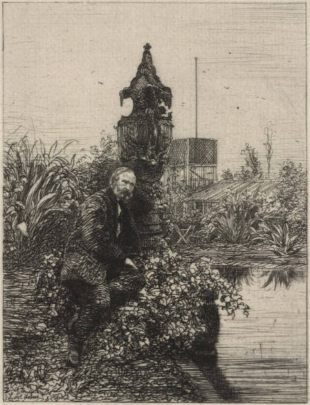 Victor Hugo dans son jardin