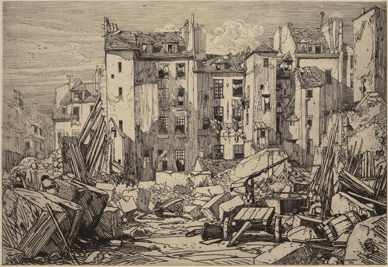 Démolitions pour le percement de la rue des Écoles