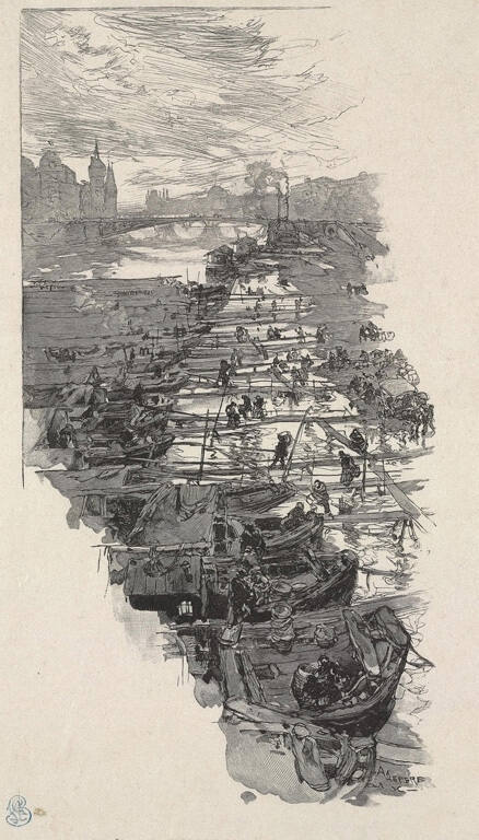 Le Marché aux Pommes, vu du Pont Louis-Philippe