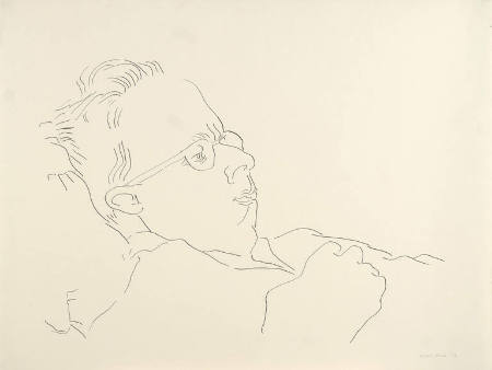 View of Head of Reclining Man