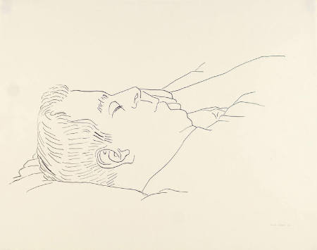 View of Face of Sleeping Man