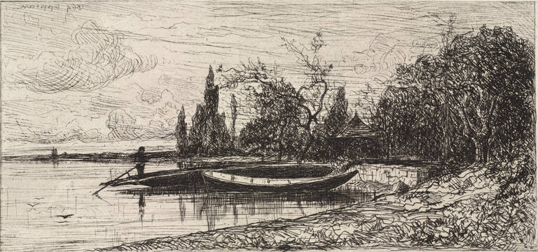 Lakeside with Two Boats