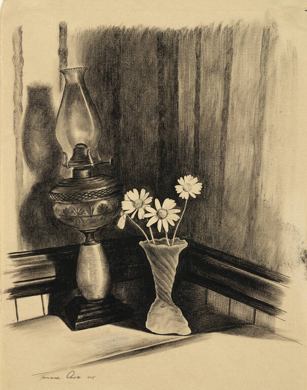 Lamp and Daisies