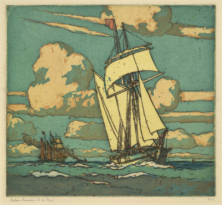 Spanish Schooner coming into Boulogne