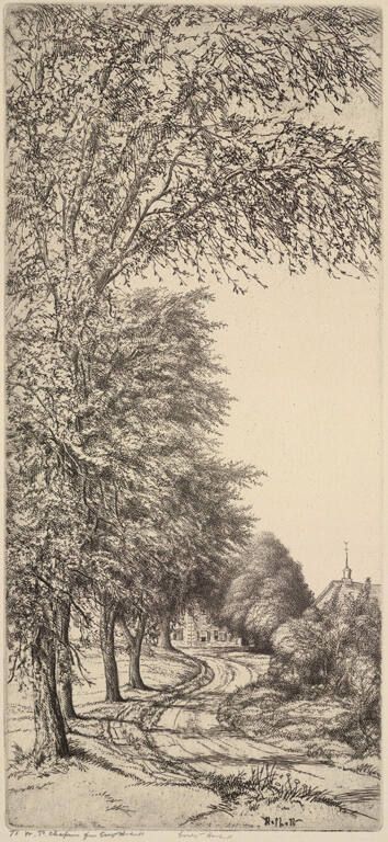 Road under the Elms (Minotts House) Brooklyn Etchers gift Plate 1923