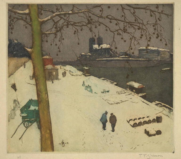 Quai sous la Neige [The Quay under Snow]
