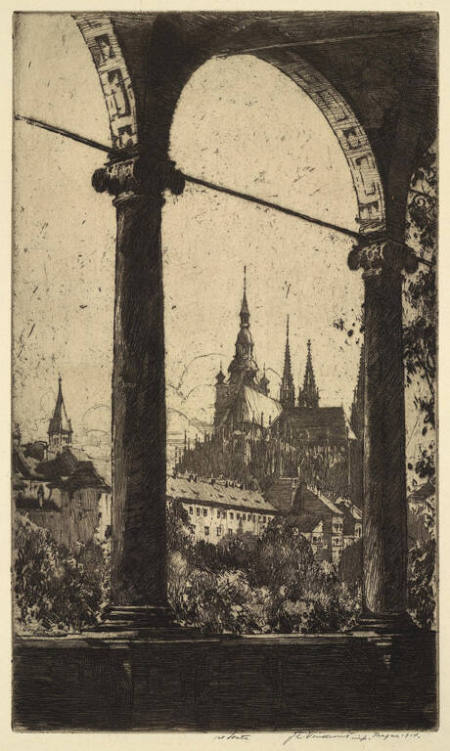 St. Vitus Church from the Belvedere, Prague