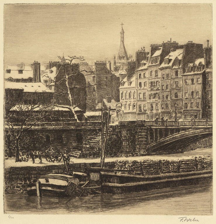 Left Bank in Snow, Paris