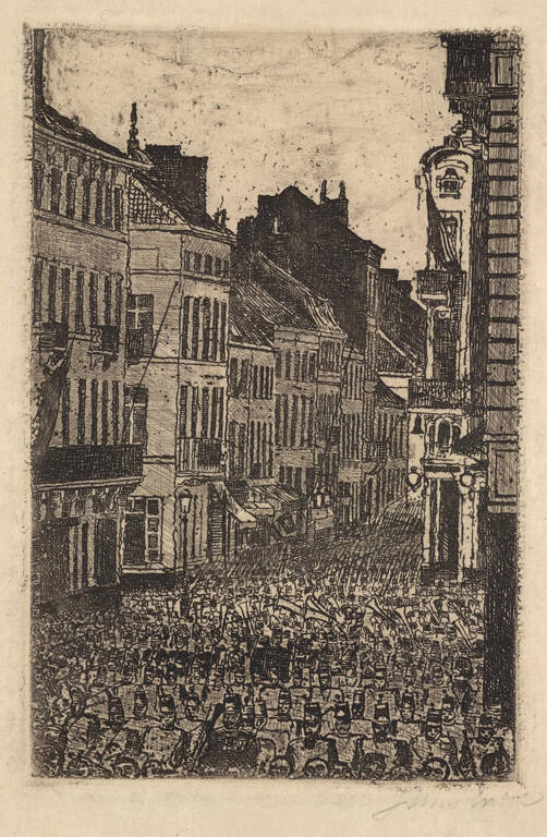La Musique Rue de Flandre, Ostade  (Oostende), 1890