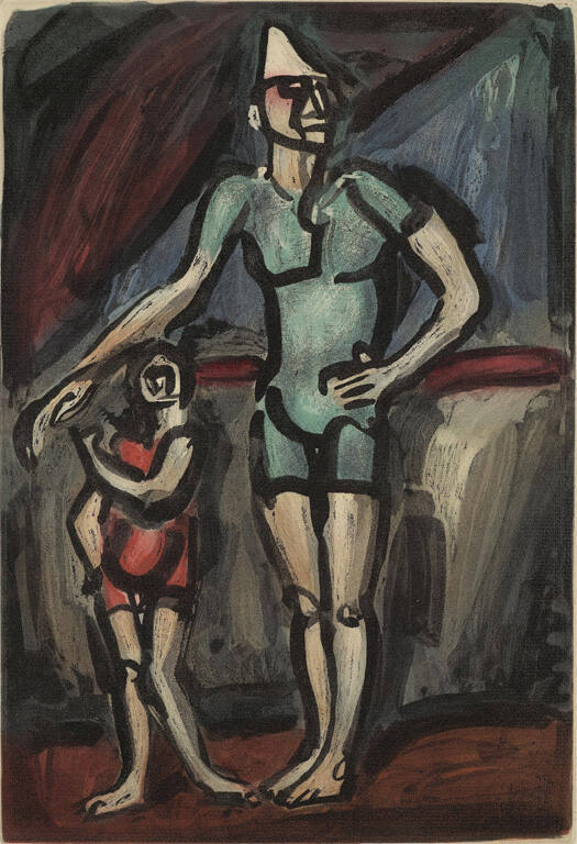 Clown vert et petit acrobate from Le Cirque