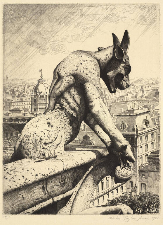 Gargoyle and Quarry, Notre Dame