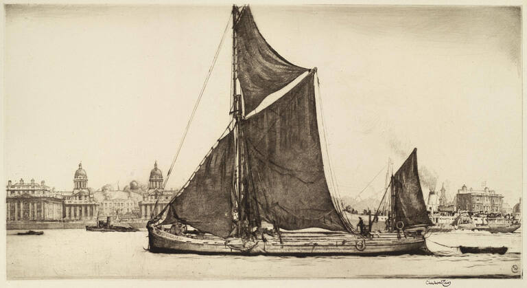 Barges on the Thames