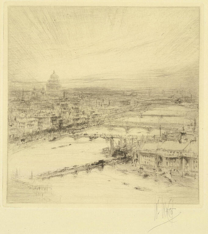 The Thames with County Hall and St. Paul's