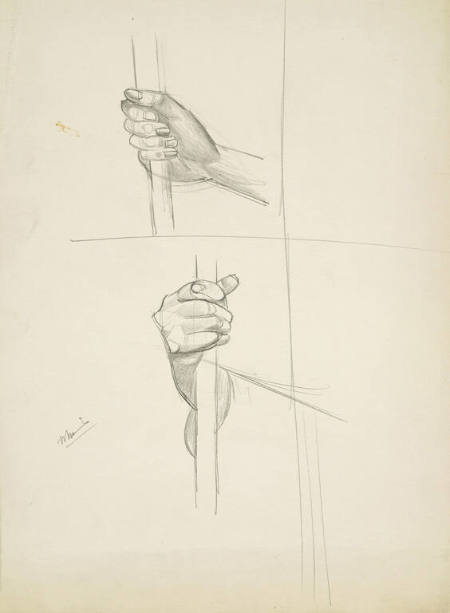 Study of Hands Holding a Pole