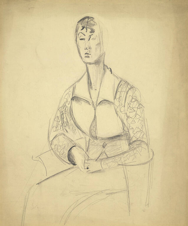 Sketch for Portrait of Stella Newton (also called Half-Length Portrait of Mrs. Eric Newton)
