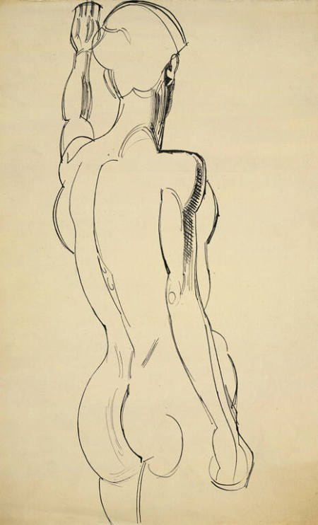 Male Nude (also called Male Nude One Arm Raised)