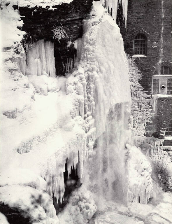 Triphammer Falls, Hydraulics Lab, Cornell University, Winter