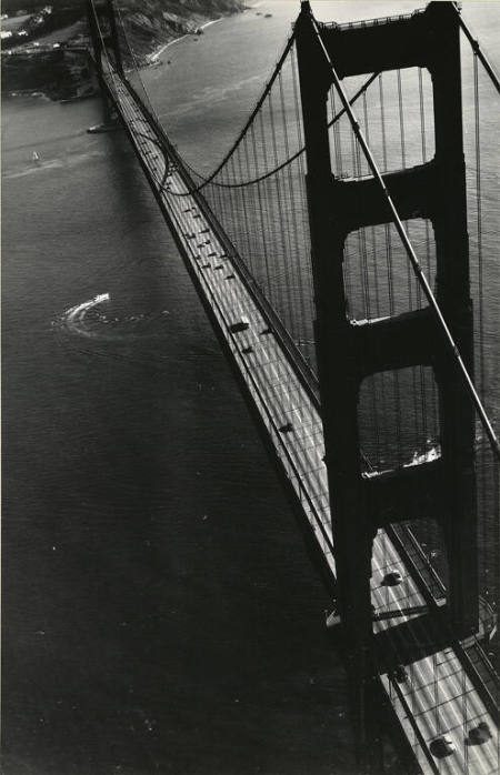 [Golden Gate Bridge, San Francisco, from a helicopter]