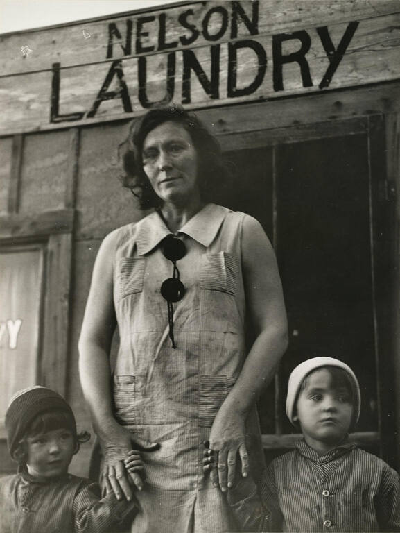 [Laundry at one of the towns near Fort Peck]