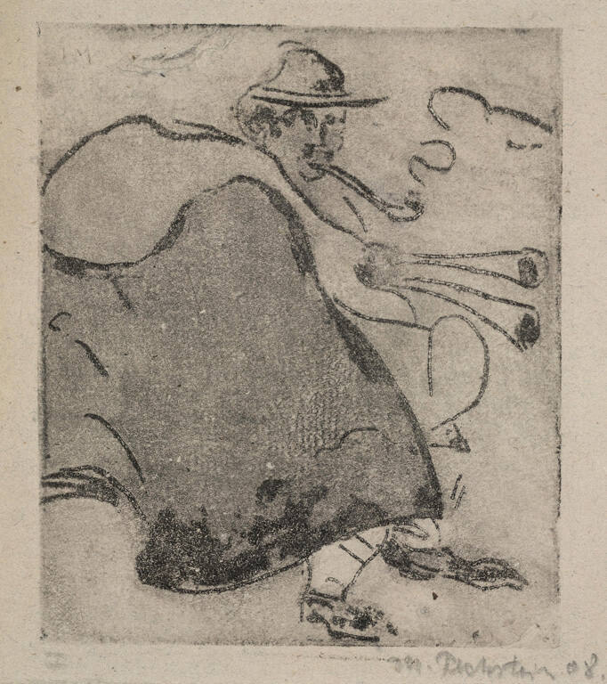 Untitled (seated man with pipe)