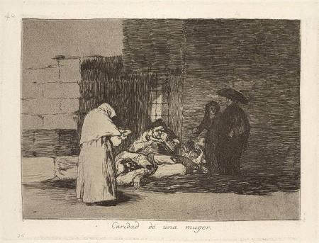 Caridad de una muger (A woman's charity), Plate 49 of "The Disasters of War"