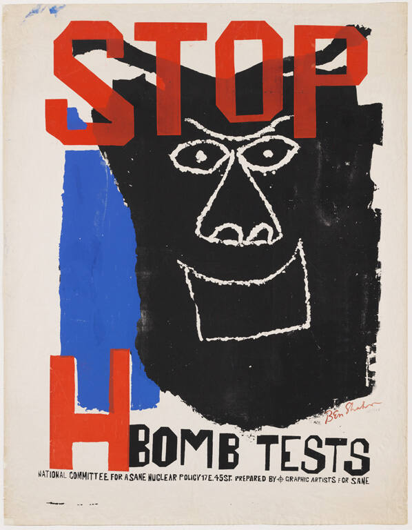 Stop Bomb Tests (for National Committee for a Sane Nuclear Policy)