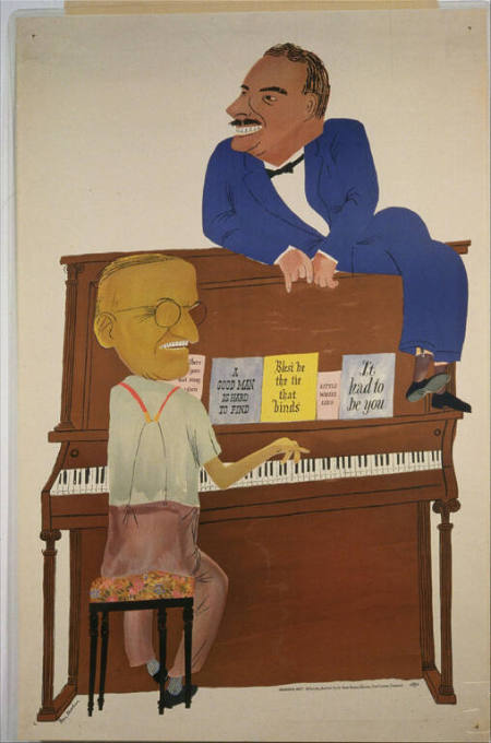 Progressive Party (Truman at Piano; Dewey Sitting on Piano)
